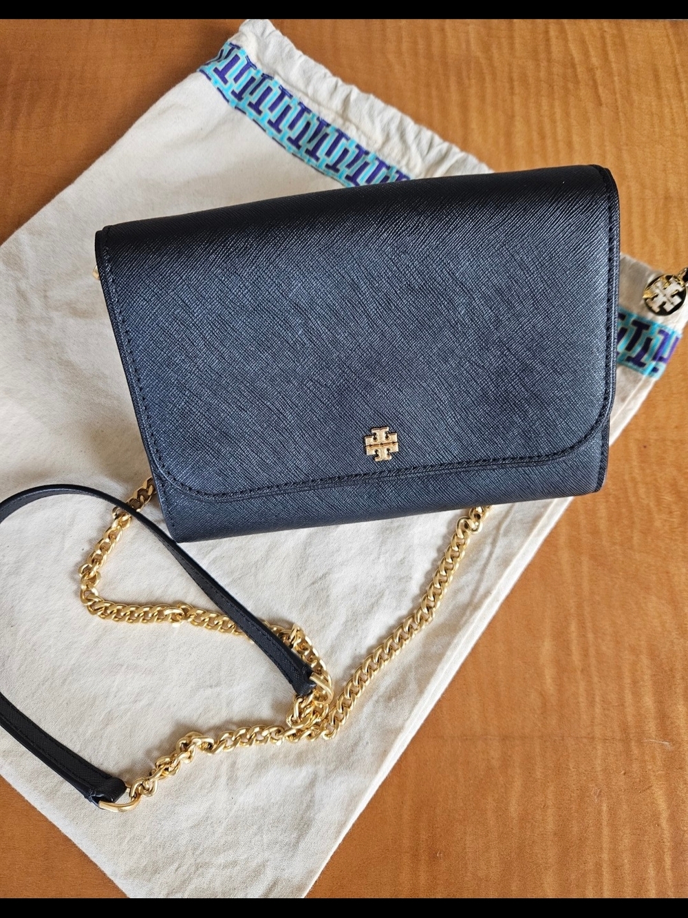 Tory Burch Emerson Chain Wallet Leather Crossbody - Picture 2 of 5
